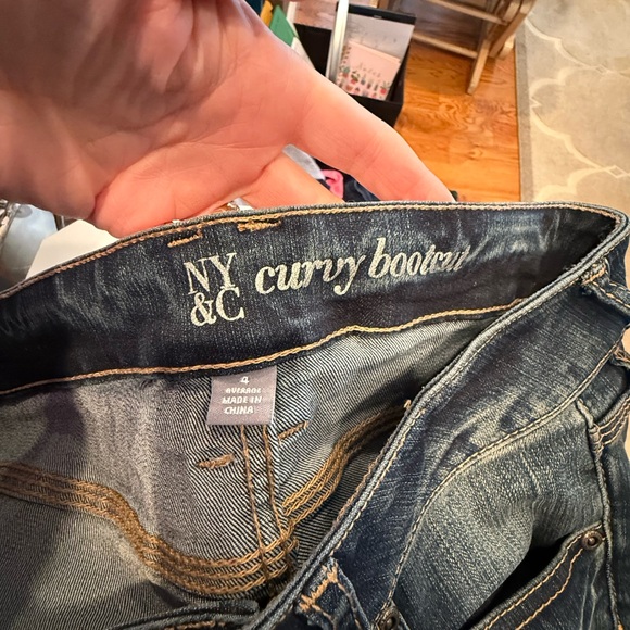 New York & Company Curvy Indigo Boot Cut Jeans - Picture 3 of 4